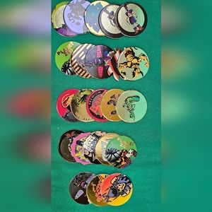 Vintage Planet Zed Street Kaps Pogs Milk Caps Lot‎ Of 23 Total